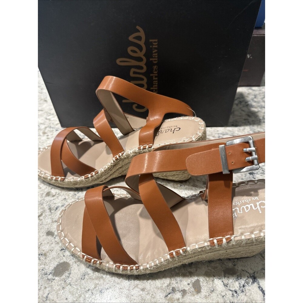 Charles by Charles David| Norway Caramel Brown Wedge Espadrille| Size 8.5M